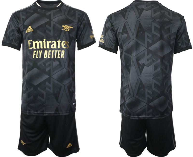 Men 2022-2023 Club Arsenal away black blank Soccer Jersey->ac milan jersey->Soccer Club Jersey